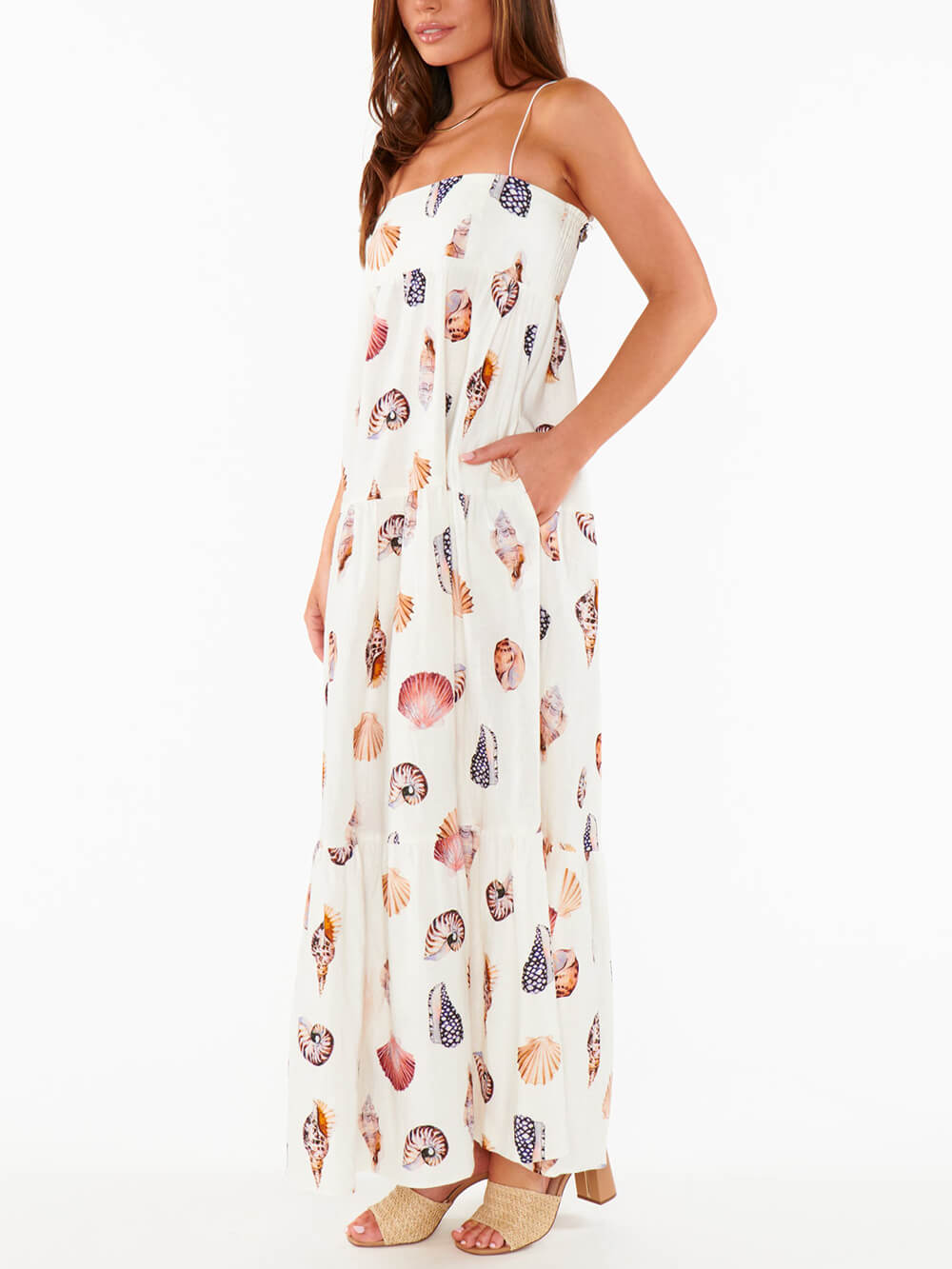 Esmée | Maxi Jurk met Schelpenprint