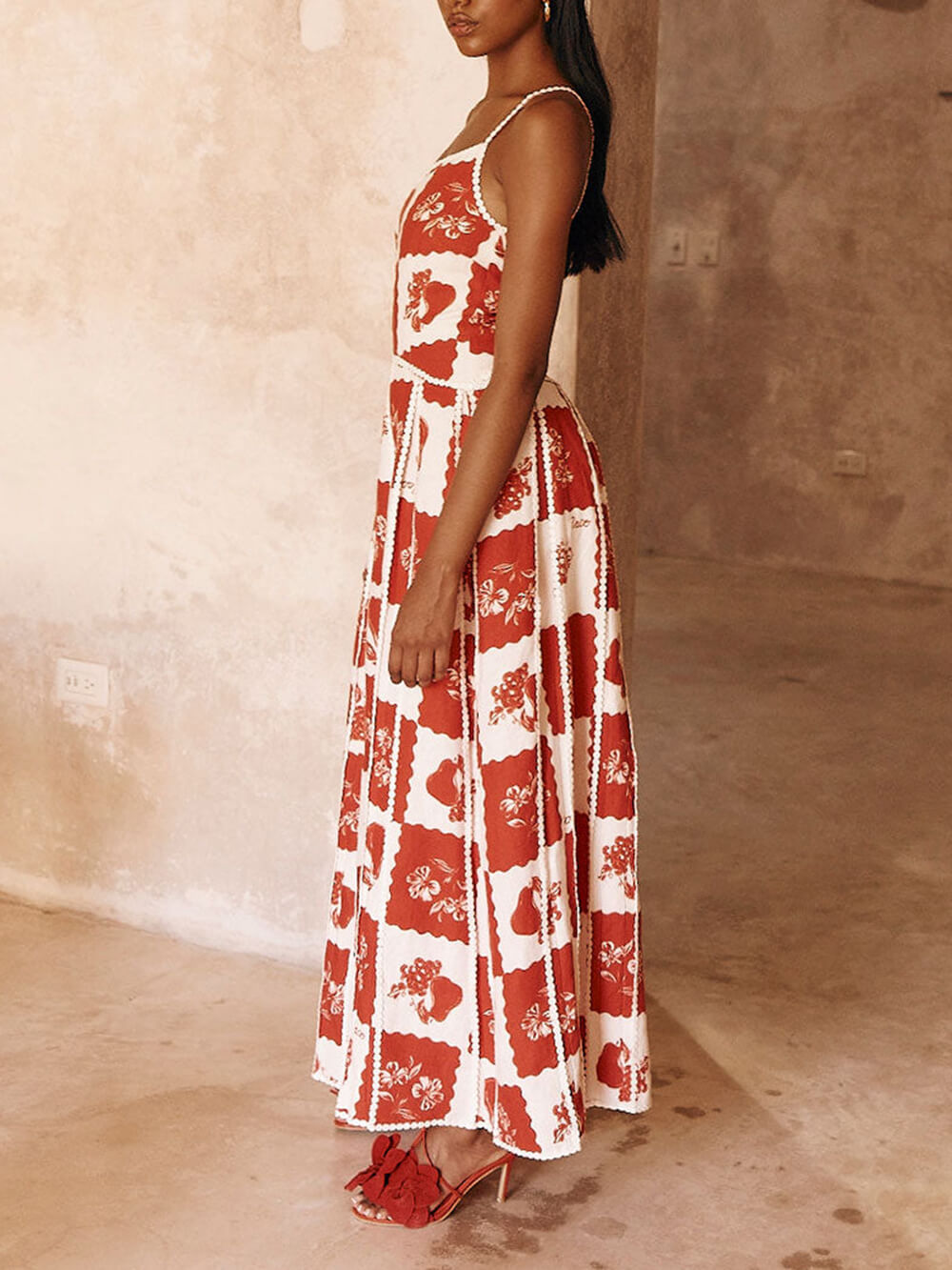Danique | One Shoulder Maxi Jurk met Print