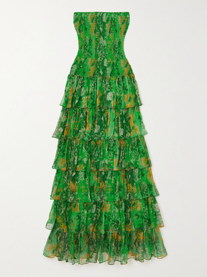 Danique | Strapless Maxi Jurk met Ruffles