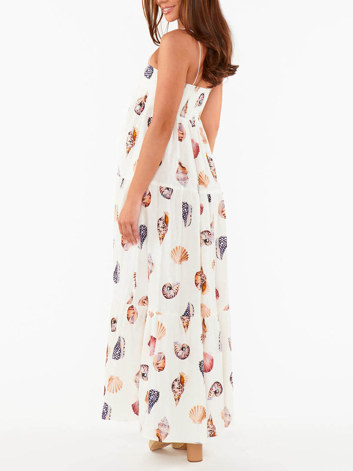 Esmée | Maxi Jurk met Schelpenprint