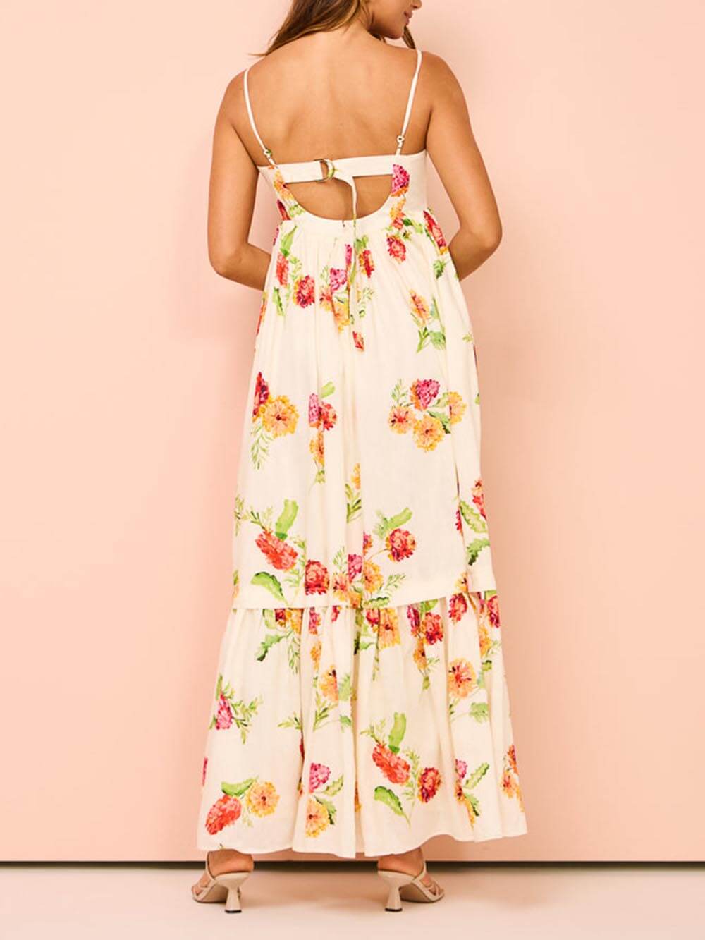 Yfke | Maxi Jurk met Bloemenprint