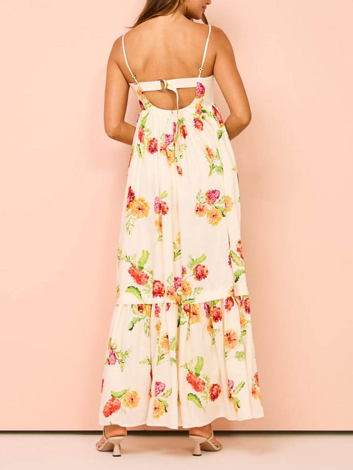Yfke | Maxi Jurk met Bloemenprint