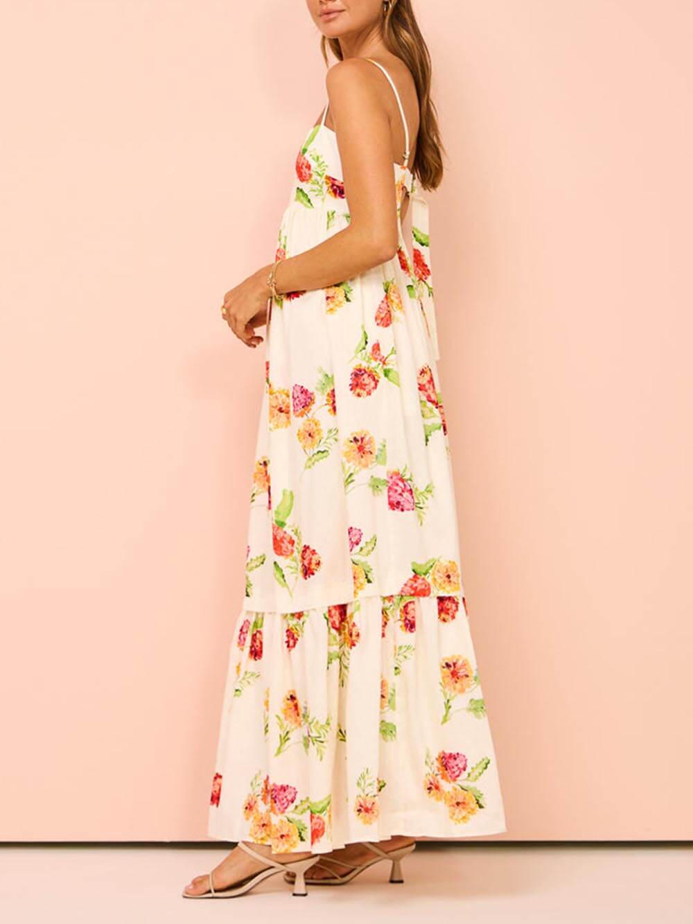 Yfke | Maxi Jurk met Bloemenprint
