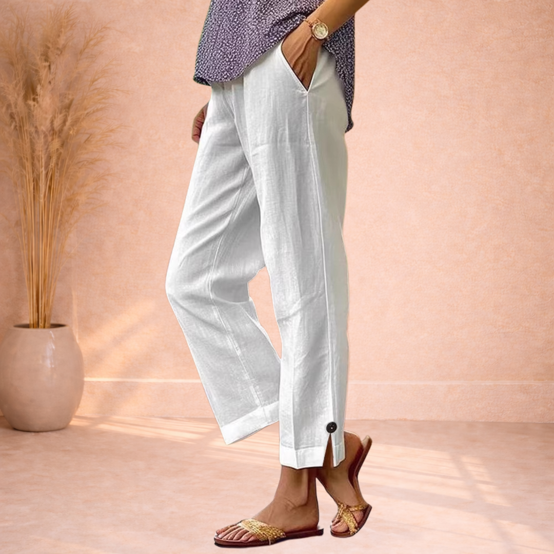 Lunara | Luchtige Zomerbroek met Splitdetail