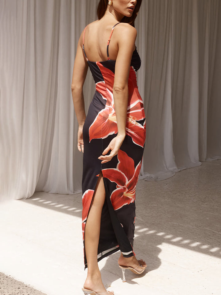 Zara | Maxi Jurk met Statement Bloemenprint