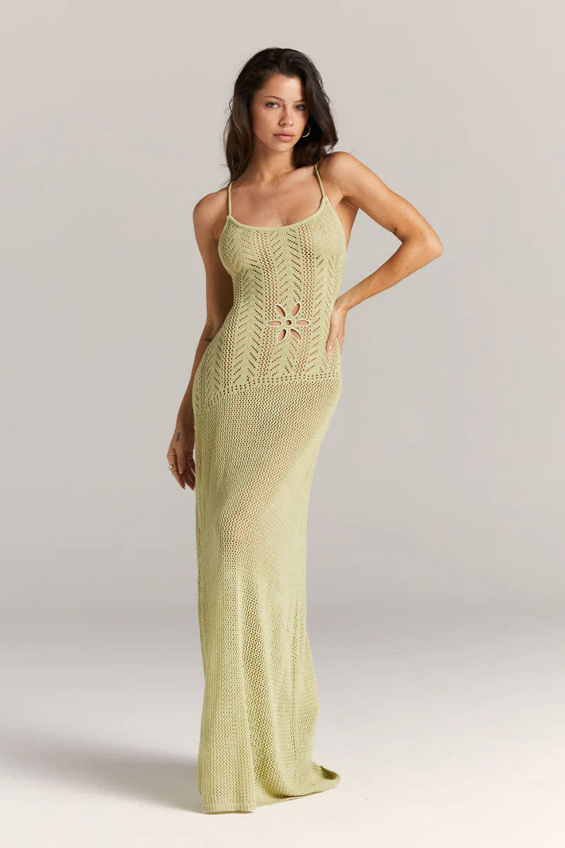 Yinthe | Gehaakte Maxi Jurk met Open Details