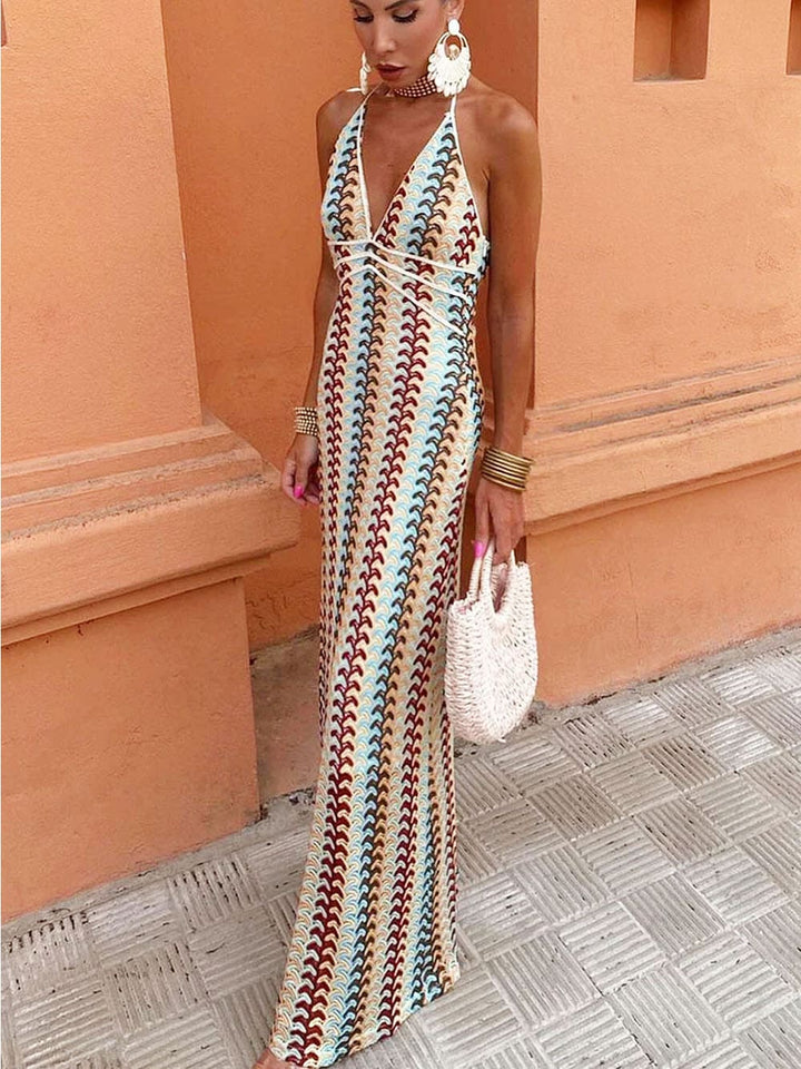 Anouk | Maxi Jurk met Cut-out en Patroon