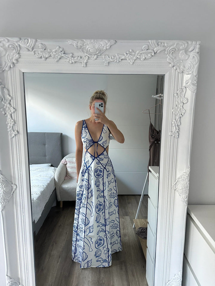 Fleurine | Maxi Jurk met Cut-Out Details