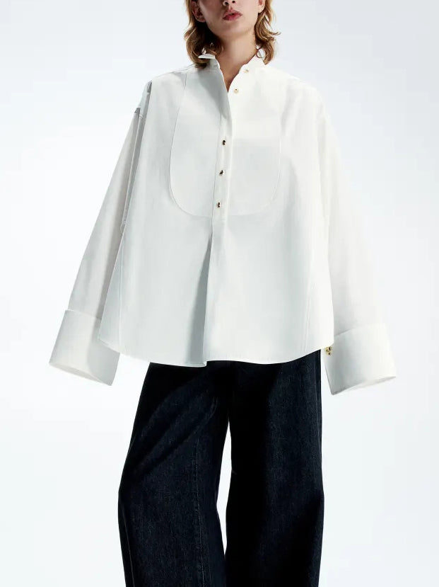 Feline | Blouse met Minimalistisch Design en Oversized Fit