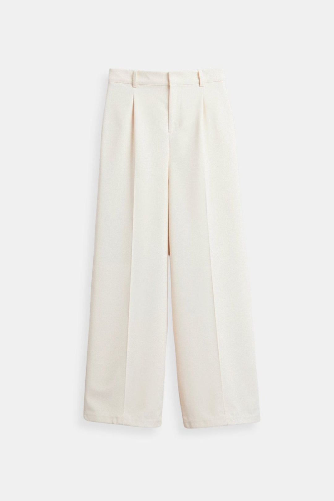 Amélie | Elegante Wide Leg Pantalon in Crème