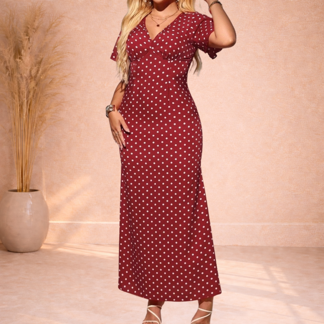 Daisy | Maxi Jurk met Polkadot Print