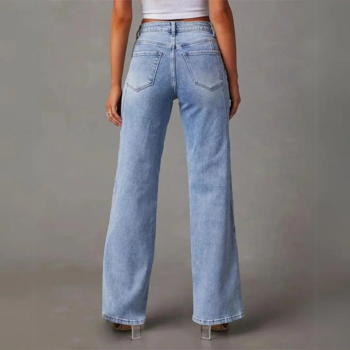 Sophie | Straight Fit Jeans met Panel Details