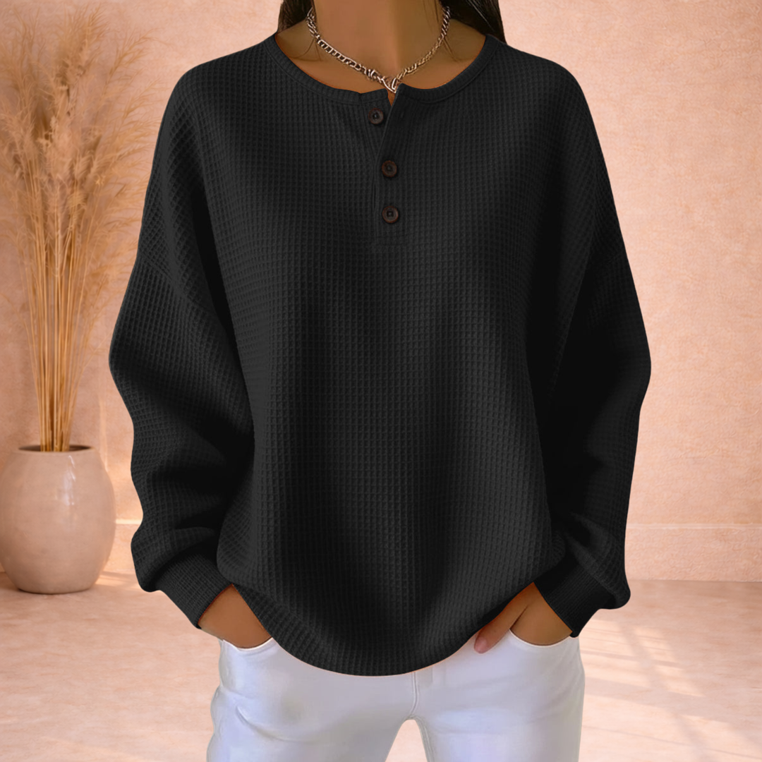 Dewi | Casual Wafelstructuur Top