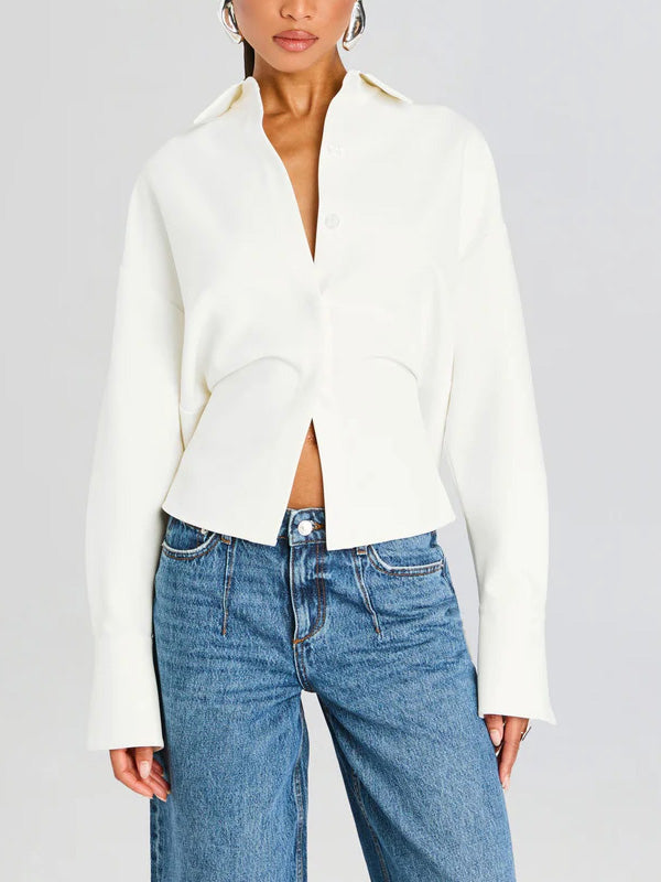Fleurine | Blouse met Cropped Pasvorm en Minimalistisch Design