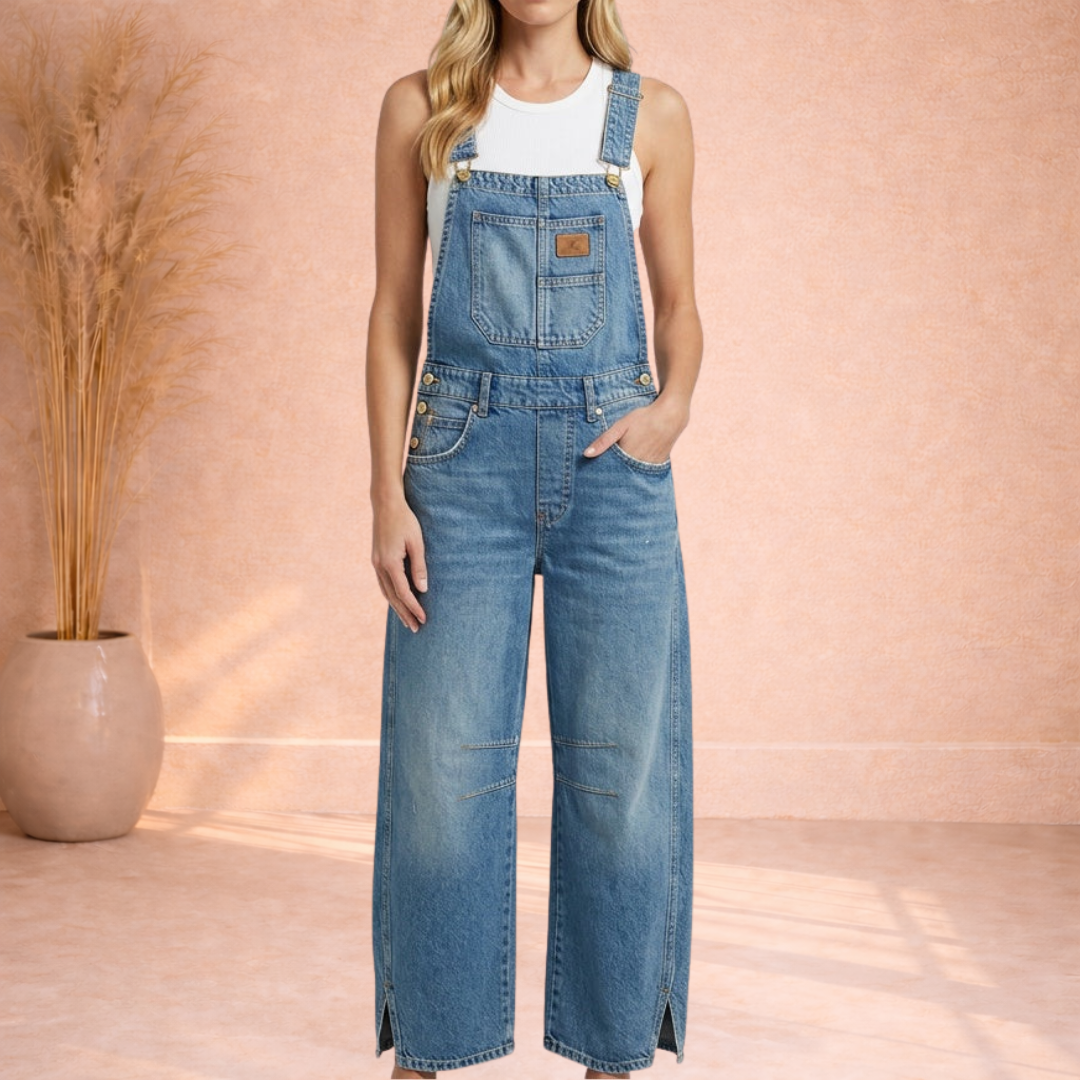 Fenna | Wide Leg Denim Tuinbroek