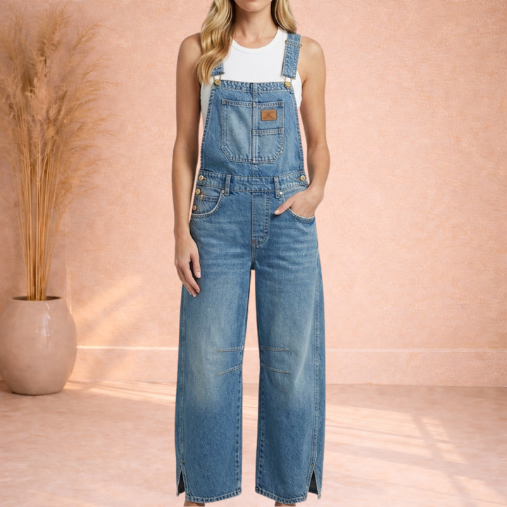 Fenna | Wide Leg Denim Tuinbroek
