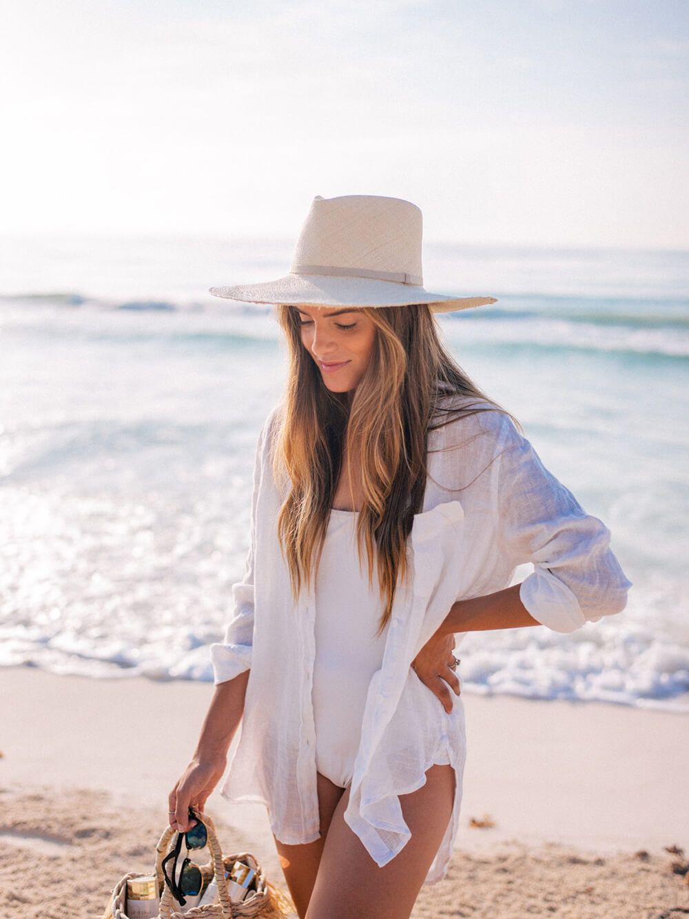 Aisha | Luchtige Strand Blouse met Strikdetail