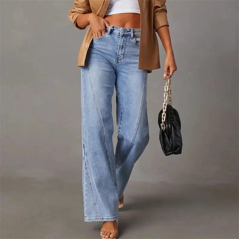 Sophie | Straight Fit Jeans met Panel Details