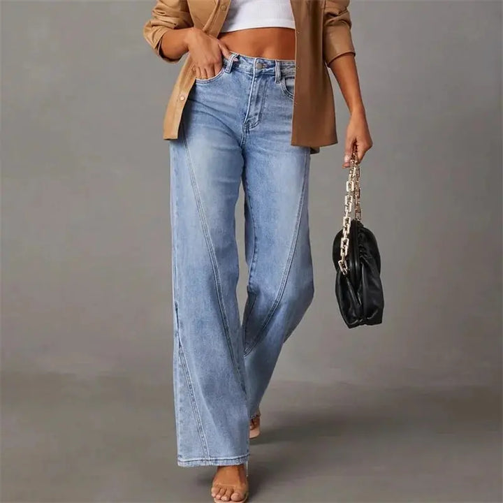 Sophie | Straight Fit Jeans met Panel Details