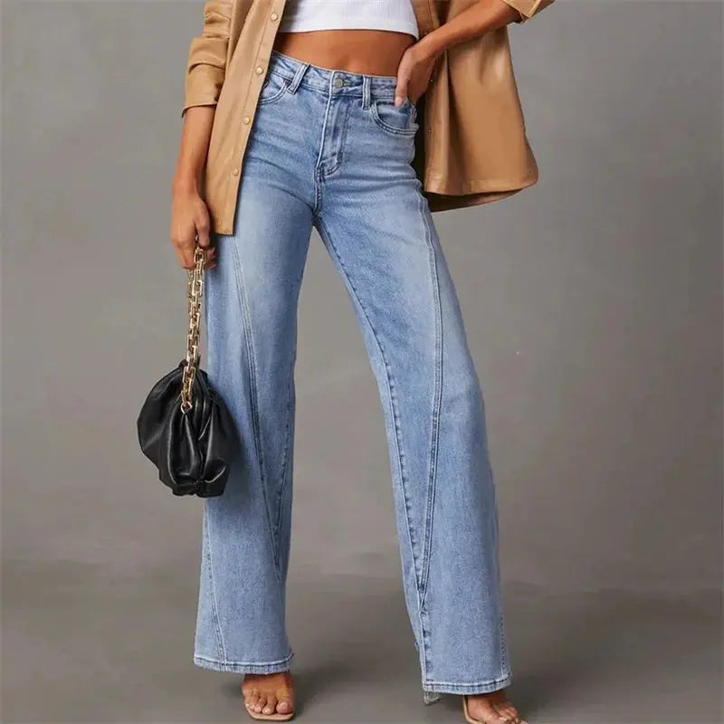 Sophie | Straight Fit Jeans met Panel Details