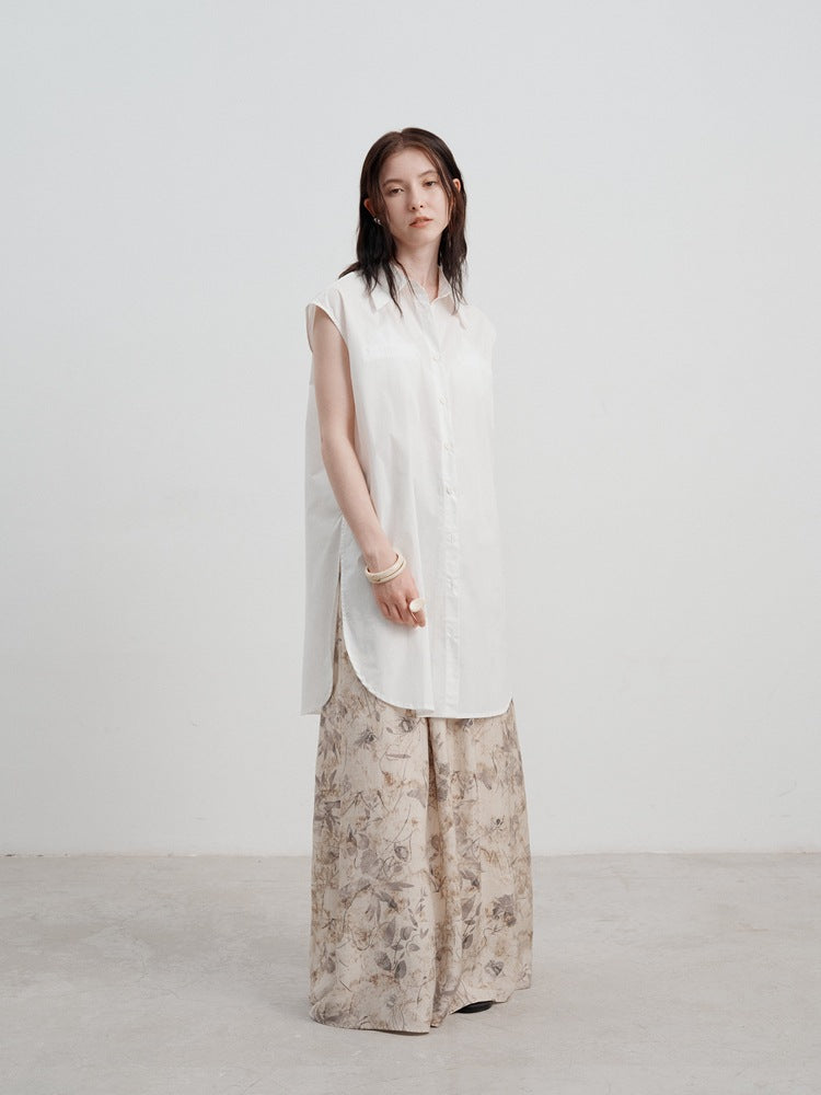 Ayla | Mouwloze Blousejurk met Minimalistische Look