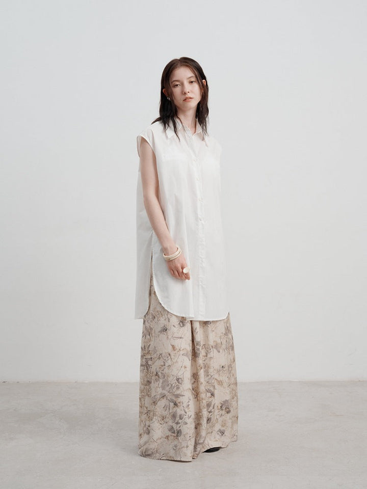 Ayla | Mouwloze Blousejurk met Minimalistische Look