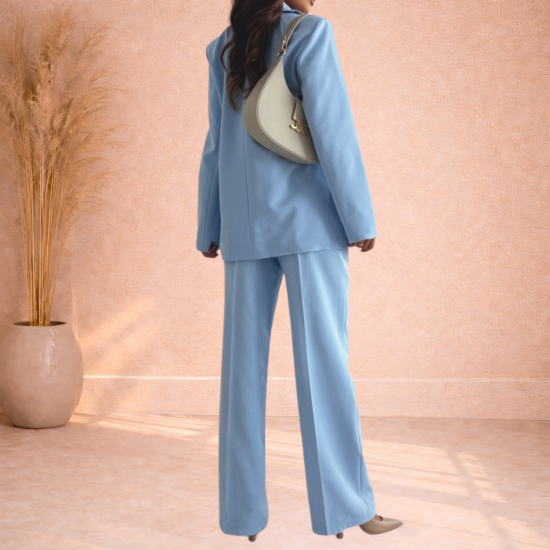 Blair | Tweedelige Blazer Set met Wijde Broek