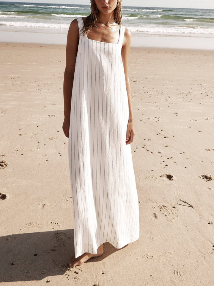 Imke | Maxi Jurk met Streepdetail