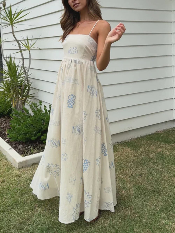 Mireille | Maxi Jurk met Mediterrane Print