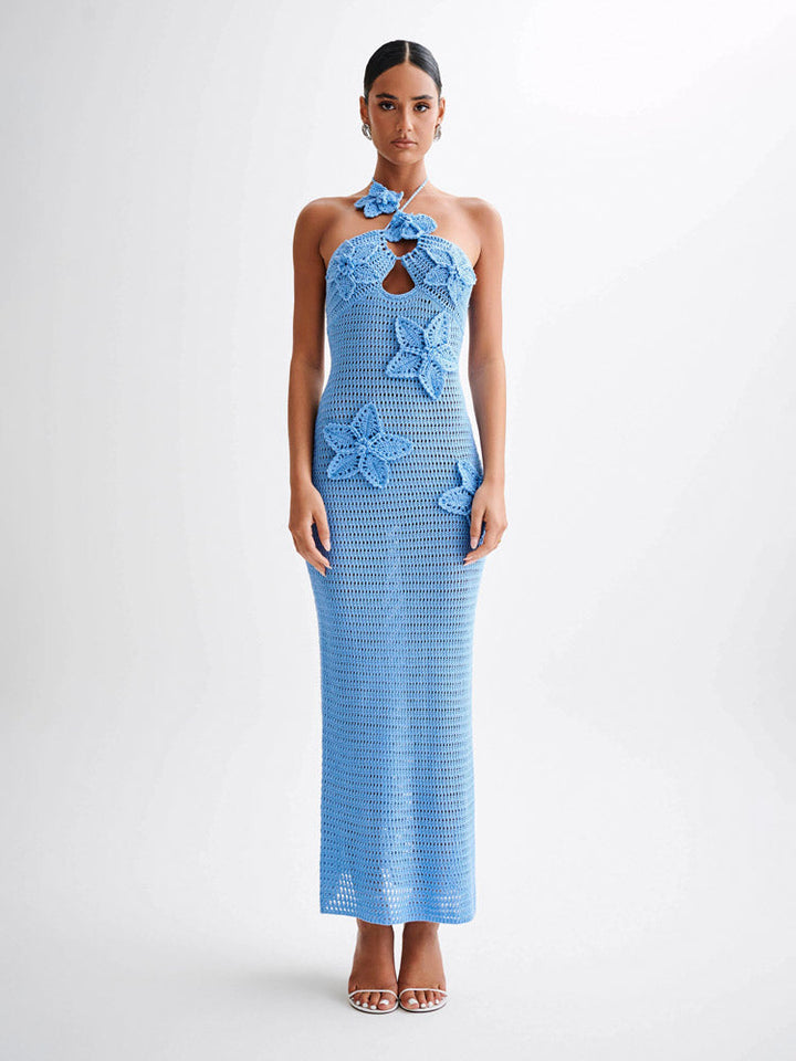 Lotte | Gehaakte Maxi Jurk met Bloemdetails