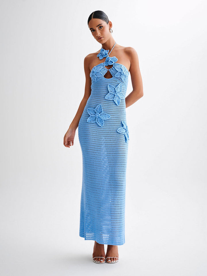 Lotte | Gehaakte Maxi Jurk met Bloemdetails
