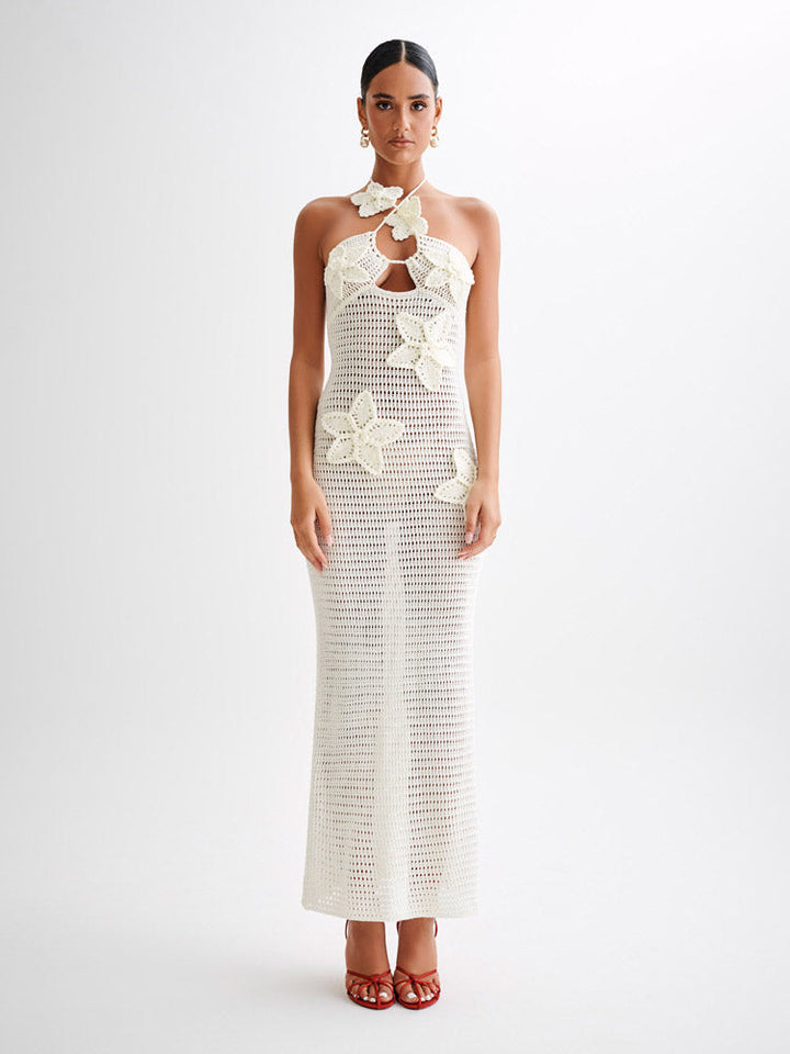 Lotte | Gehaakte Maxi Jurk met Bloemdetails