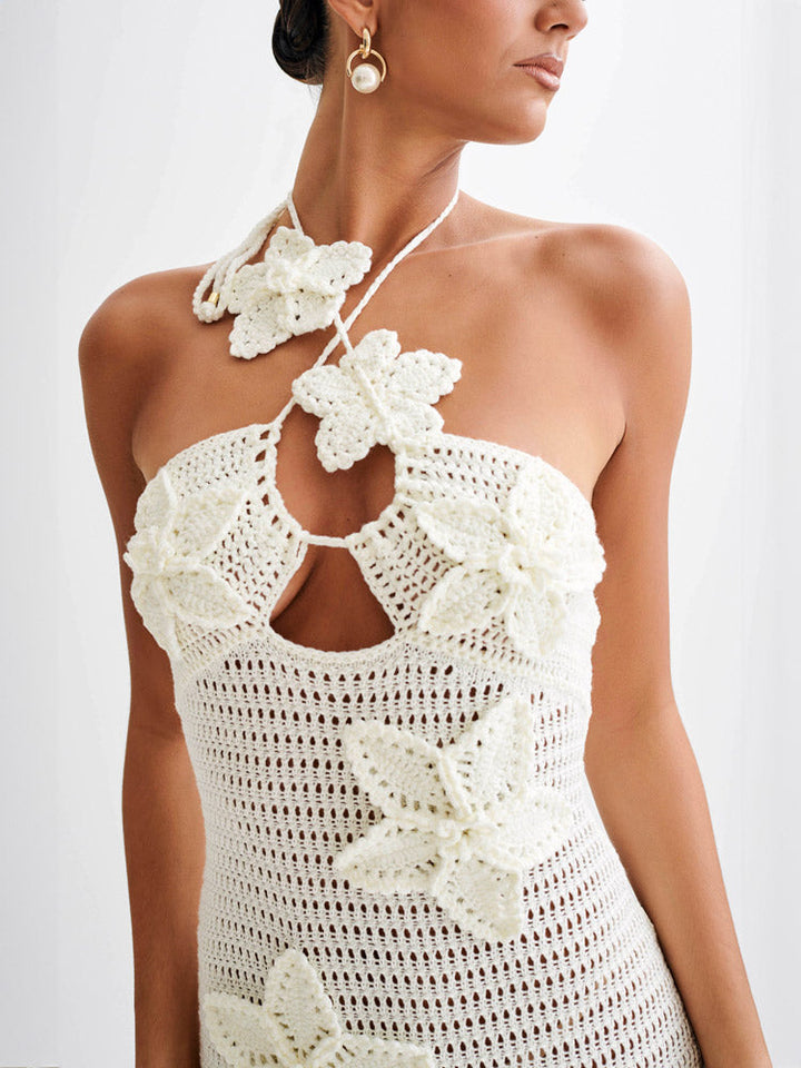 Lotte | Gehaakte Maxi Jurk met Bloemdetails