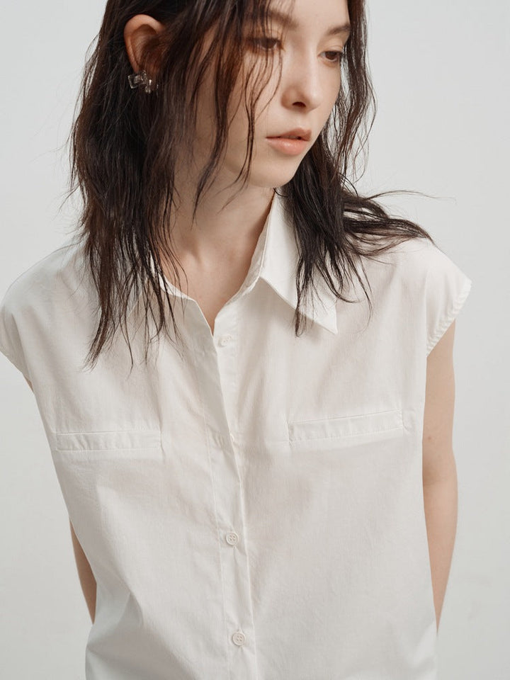 Ayla | Mouwloze Blousejurk met Minimalistische Look
