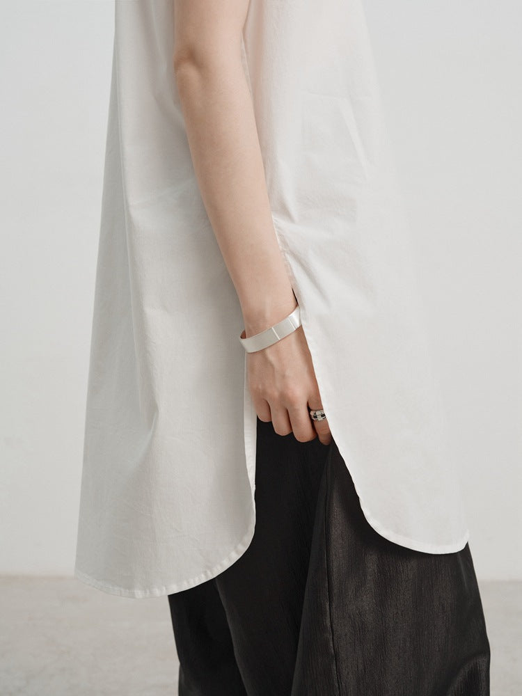 Ayla | Mouwloze Blousejurk met Minimalistische Look