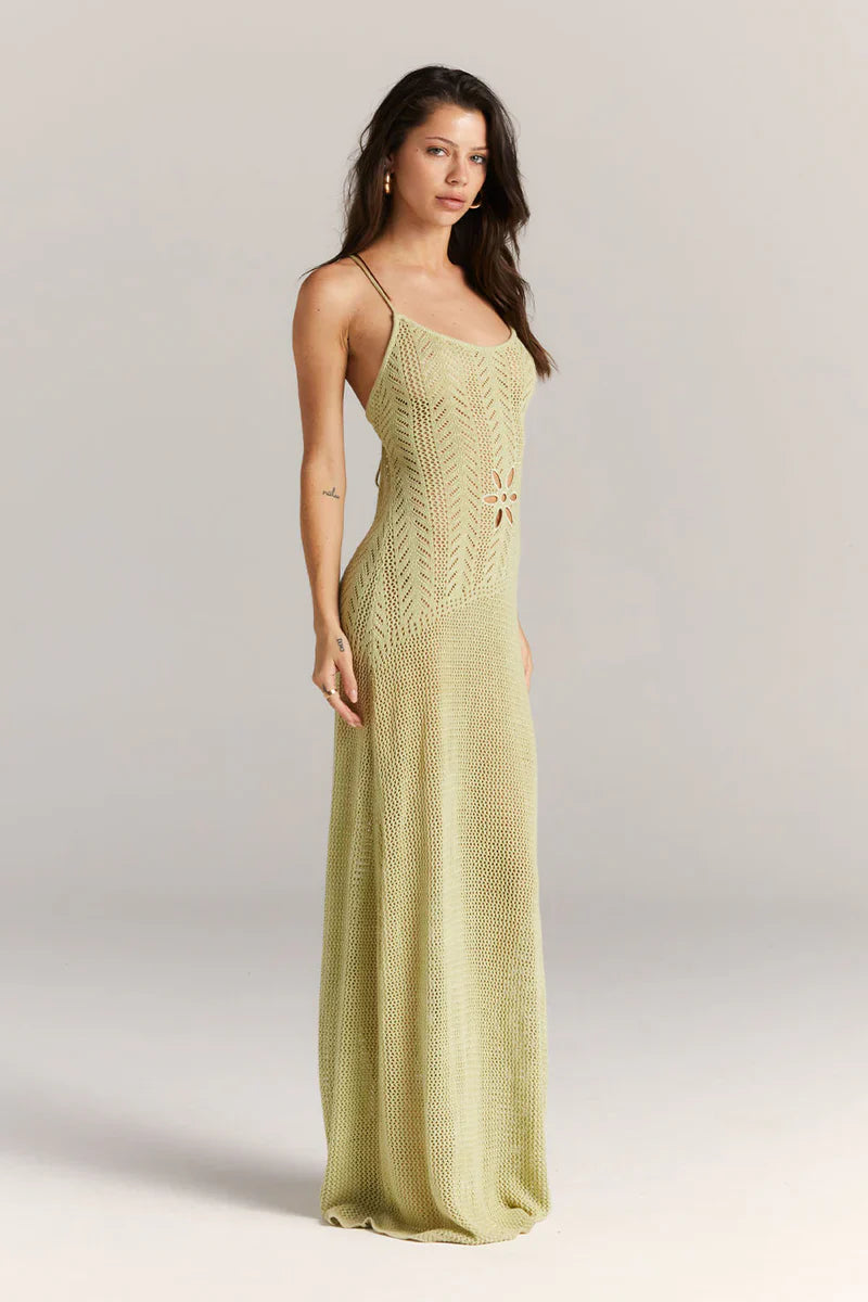 Yinthe | Gehaakte Maxi Jurk met Open Details