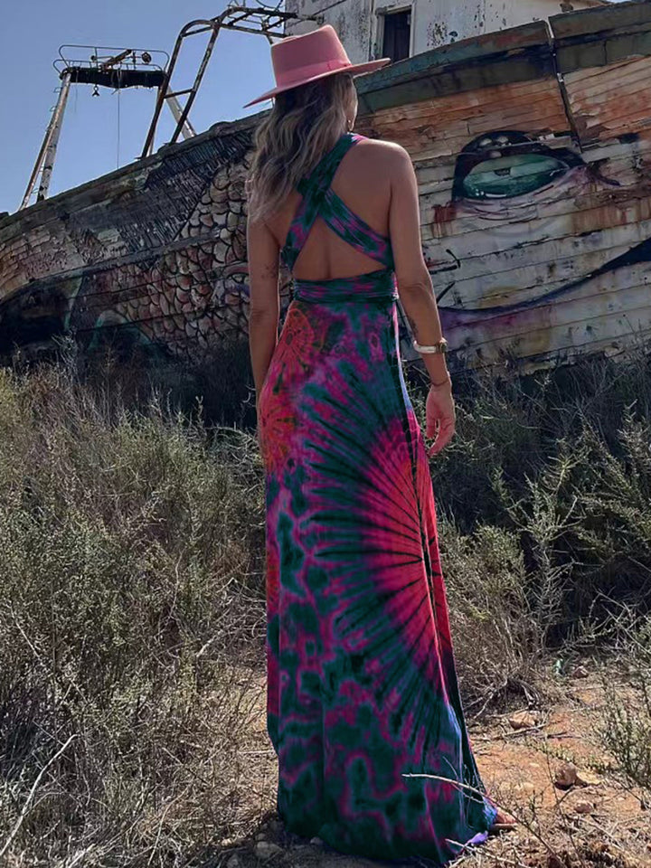 Livia | Maxi Jurk met Artistieke Print