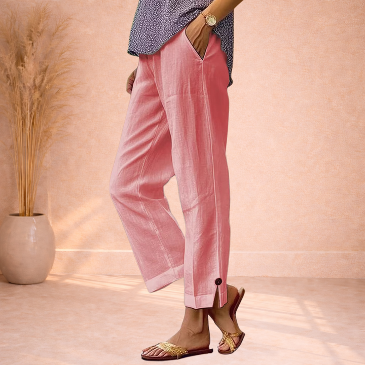 Lunara | Luchtige Zomerbroek met Splitdetail