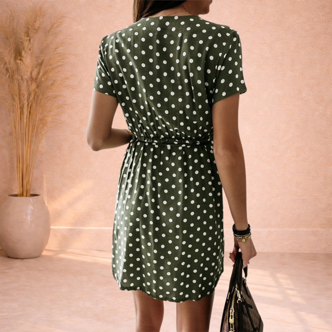 Lunara | Polka Dot Wrap Jurk