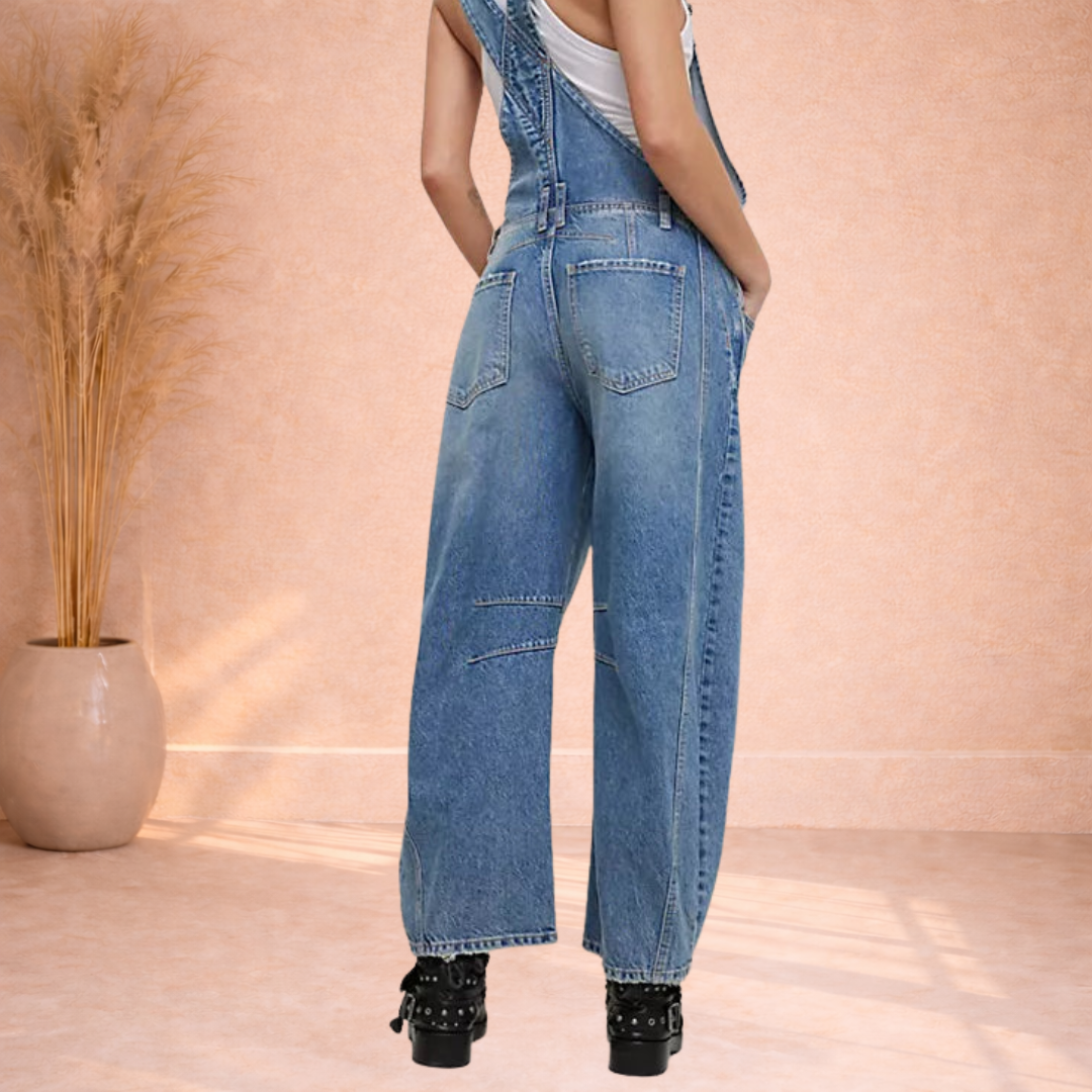 Fenna | Wide Leg Denim Tuinbroek