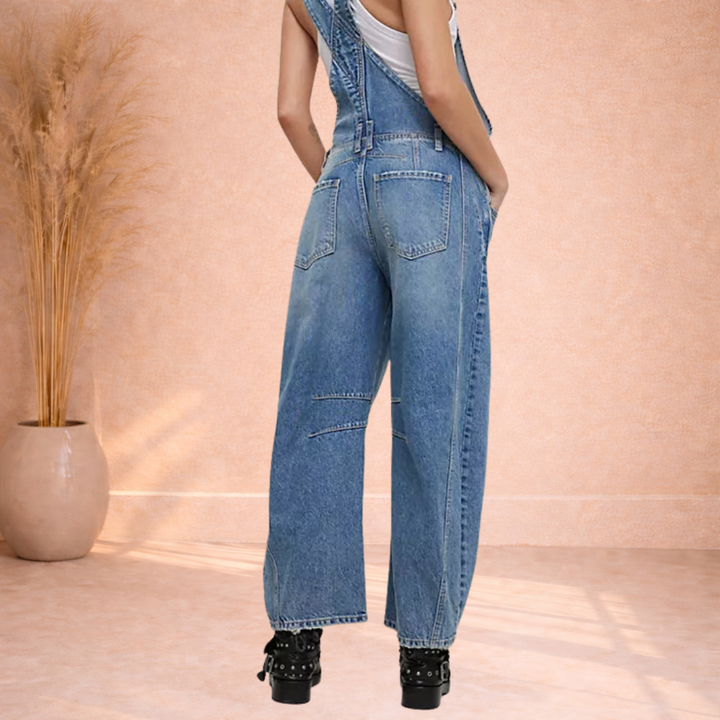 Fenna | Wide Leg Denim Tuinbroek