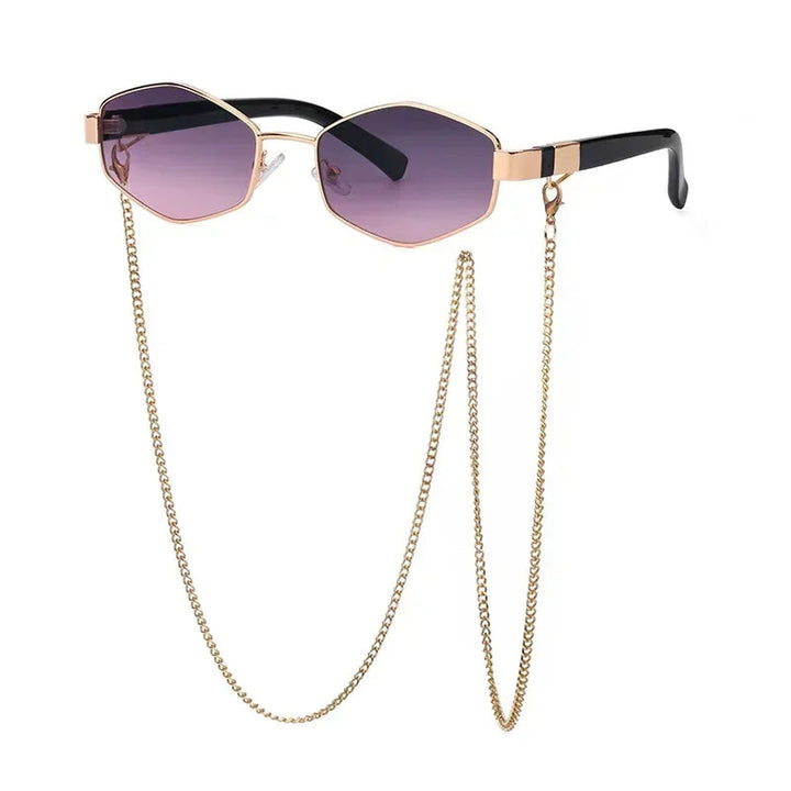 Ally | Hexagon Zonnebril met Ketting
