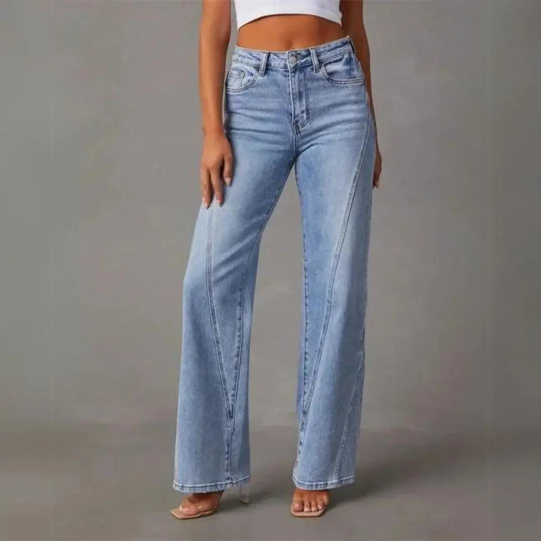 Sophie | Straight Fit Jeans met Panel Details