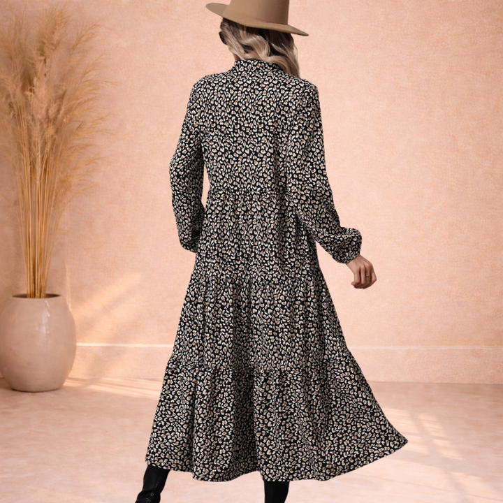Zelina | Panterprint Midi Jurk