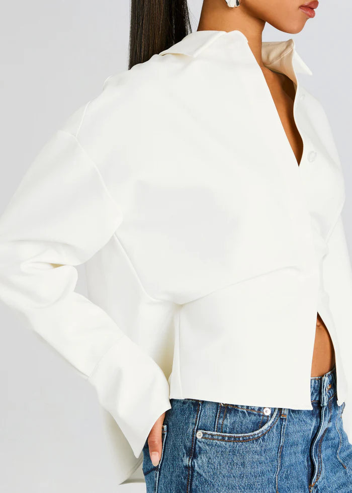 Fleurine | Blouse met Cropped Pasvorm en Minimalistisch Design