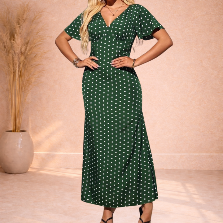 Daisy | Maxi Jurk met Polkadot Print