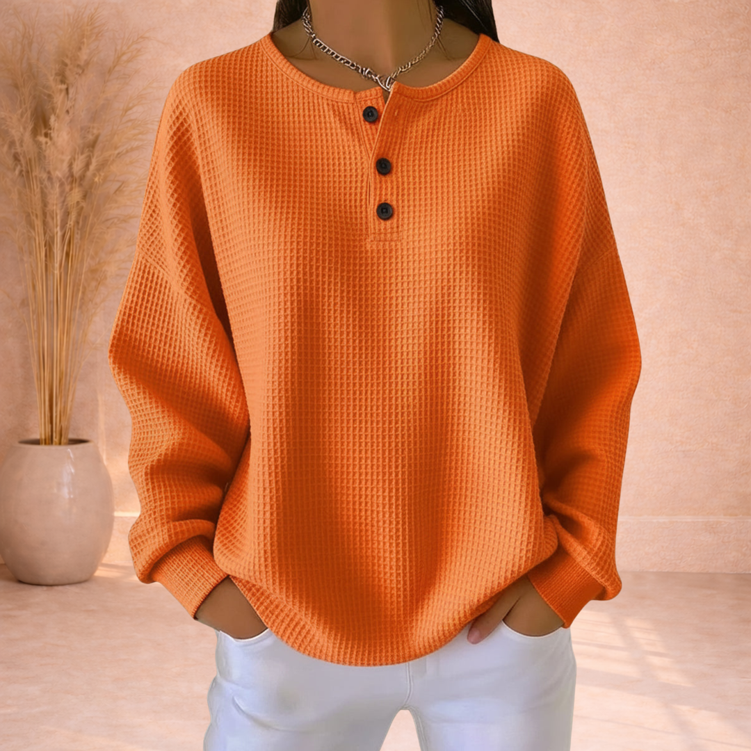 Dewi | Casual Wafelstructuur Top
