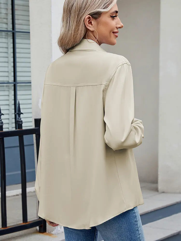 Iris | Blouse met Strikdetail en Utility Zakken