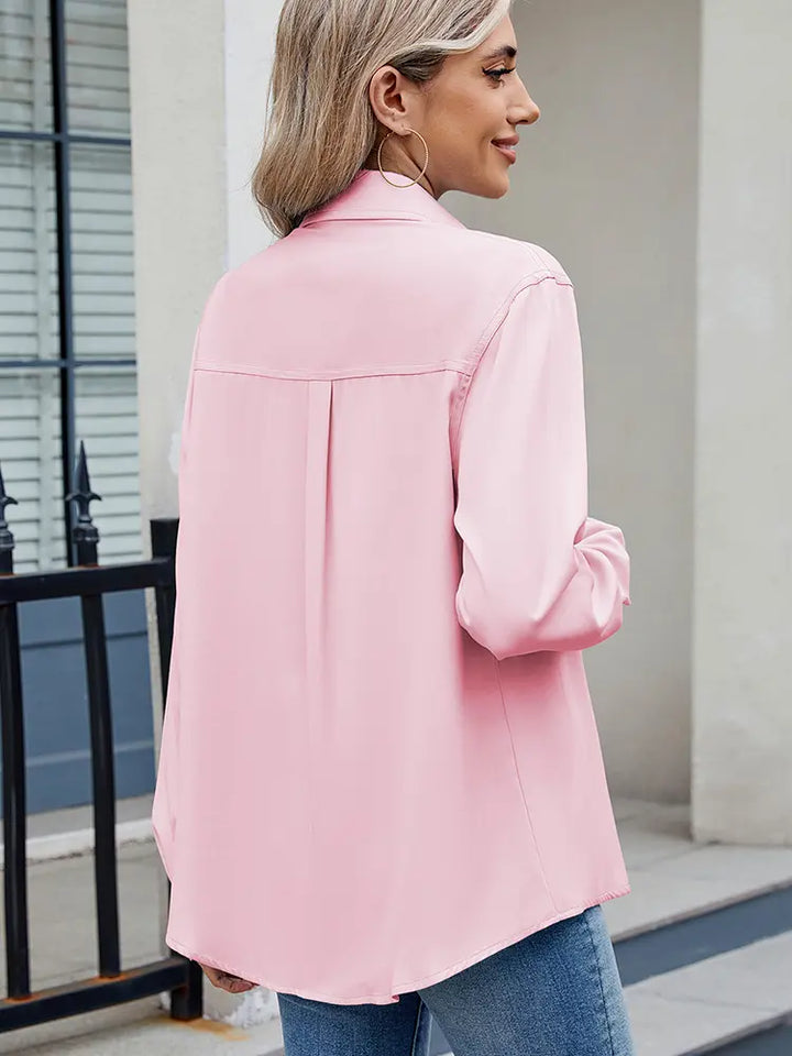 Iris | Blouse met Strikdetail en Utility Zakken