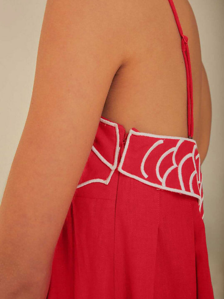 Lara | Maxi Jurk met Statement Detail